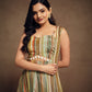 Rajwada Multicolor Silk Blend Printed  Stitched Indo Western Co ord Set For Women