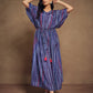 Rajwada Blue Art Silk Printed Stitched Kaftan For Women