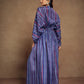 Rajwada Blue Art Silk Printed Stitched Kaftan For Women
