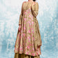 Rajwada Gold Muslin Printed Gown For Women