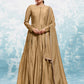 Rajwada Gold Muslin Printed Gown For Women