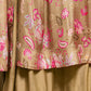 Rajwada Gold Muslin Printed Gown For Women