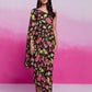 Rajwada Multicolor Silk Blend Printed Stitched Jumpsuit For Women