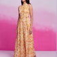 Rajwada Yellow Organza Printed Stitched Jumpsuit For Women