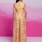 Rajwada Yellow Organza Printed Stitched Jumpsuit For Women