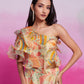 Rajwada Multicolor Organza Printed Stitched Co-Ord Set For Women