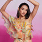 Rajwada Multicolor Organza Printed Stitched Co-Ord Set For Women