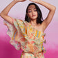 Rajwada Multicolor Organza Printed Stitched Co-Ord Set For Women
