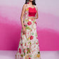 Rajwada Magenta Organza Printed Stitched Co-Ord Set For Women