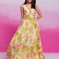 Rajwada Green Organza Printed Stitched Gown For Women