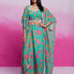Rajwada Teal Georgette Printed Stitched Co-Ord Set For Women