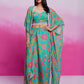 Rajwada Teal Georgette Printed Stitched Co-Ord Set For Women