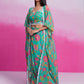 Rajwada Teal Georgette Printed Stitched Co-Ord Set For Women