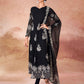 Rajwada Black Georgette Embroidered Stitched Gown For Women