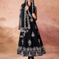 Rajwada Black Georgette Embroidered Stitched Gown For Women