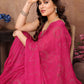 Rajwada Pink Silk Blend Embellished Saree With Unstitched Blouse For Women