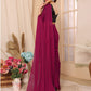 Rajwada Pink Satin Chiffon Embellished Saree With Unstitched Blouse For Women