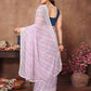 Rajwada Purple Georgette Printed Ready To Wear Saree With Unstitched Blouse For Women