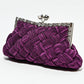 Rajwada Wine Suede Embellished Clutch For Women