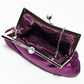 Rajwada Wine Suede Embellished Clutch For Women