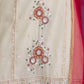 Rajwada Cream Silk Blend Embroidered Kurta Set For Women