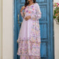 Rajwada Lavender Oraganza Embellished Kurta Set For Women
