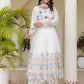 Rajwada White Oraganza Embellished Kurta Set For Women