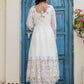 Rajwada White Oraganza Embellished Kurta Set For Women