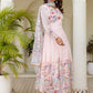 Rajwada Light Pink Oraganza Embellished Kurta Set For Women