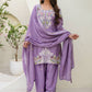 Rajwada Lavender Georgette Embroidered Kurta Set For Women