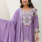 Rajwada Lavender Georgette Embroidered Kurta Set For Women