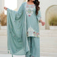 Rajwada Sea Green Georgette Embroidered Kurta Set For Women