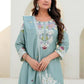 Rajwada Sea Green Georgette Embroidered Kurta Set For Women