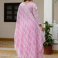Rajwada Light Pink Cotton Blend Embroidered Kurta Set For Women