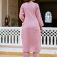 Rajwada Pastel Pink Cotton Blend Embroidered Kurta Set For Women