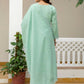 Rajwada Pista Green Cotton Blend Embroidered Kurta Set For Women
