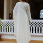 Rajwada White Cotton Blend Embroidered Kurta Set For Women