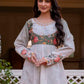 Rajwada Green And White Cotton Blend Printed Kurta Set For Women