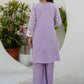 Rajwada Lavender Cotton Blend Embroidered Kurta Set For Women