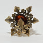 Rajwada Golden Alloy Embellished Ring For Women