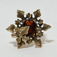 Rajwada Golden Alloy Embellished Ring For Women