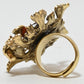 Rajwada Golden Alloy Embellished Ring For Women