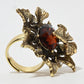 Rajwada Golden Alloy Embellished Ring For Women