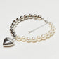 Rajwada White And Silver Alloy Beaded Pearl Neckpiece For Women