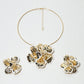 Rajwada Golden Alloy Metallic Design Jewellery Set For Women