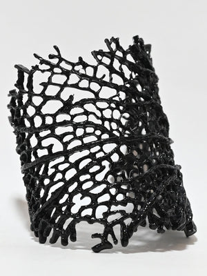 Rajwada Black Alloy Coral Design Bracelet For Women