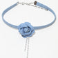Rajwada Blue Denim Pearl Neckpiece For Women