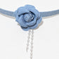 Rajwada Blue Denim Pearl Neckpiece For Women