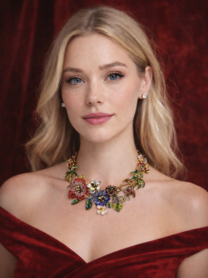 Rajwada Multicolor Alloy Stone Neckpiece For Women
