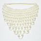 Rajwada White Alloy Beaded Pearl Neckpiece For Women